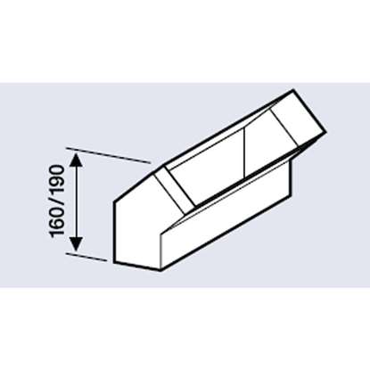 Immagine di Canale di ventilazione extra-piatto tipo 82, arco verticale 45°