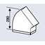 Image de Gaine de ventilation extra-plate type 100, coude horizontale 45°