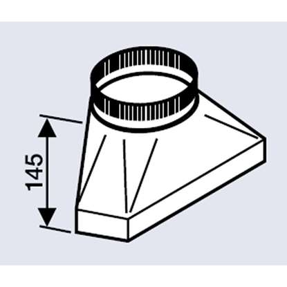 Image de Gaine de ventilation extra-plate type 100, raccord transformateur pour Ø 180 mm