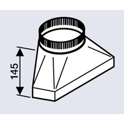 Immagine di Canale di ventilazione extra-piatto tipo 82, connessione trasformatore per Ø 150 mm