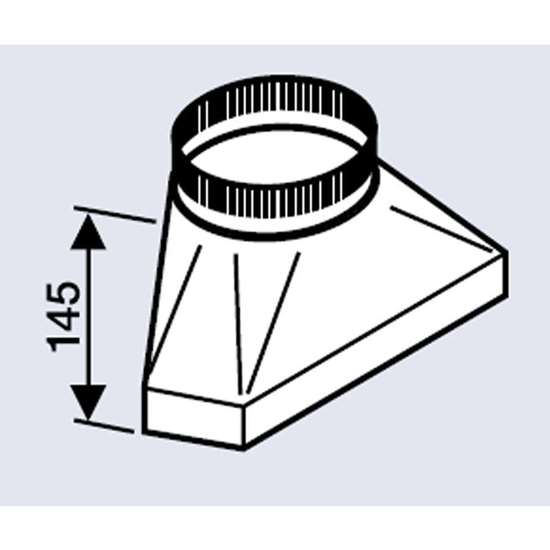 Immagine di Canale di ventilazione extra-piatto tipo 100, connessione trasformatore per Ø 150 mm