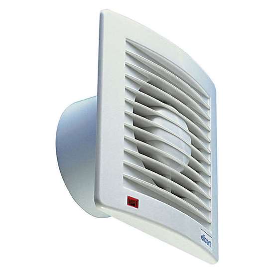 Bild von Bad/WC-Ventilator E-Style 100 mit mechanischer Verschlussklappe.