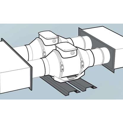 Image de Kit d'installation en parallele pour Lineo 100 VO. Bride et rail.