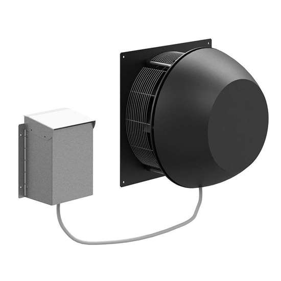 Image sur Ventilateur de paroi VVR 160-4, 230V. Ventilateur radiau pour le montage hor. à des murs extérieurs.