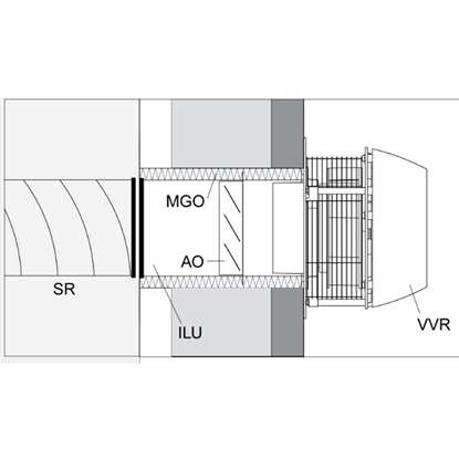 Immagine di Wanddurchführung MGO-160 zu Aussenwandventilator VVR 160.