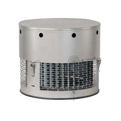 Image de Ventilateur de cheminée HR25-4, rond 400V. Version en acier chromé.