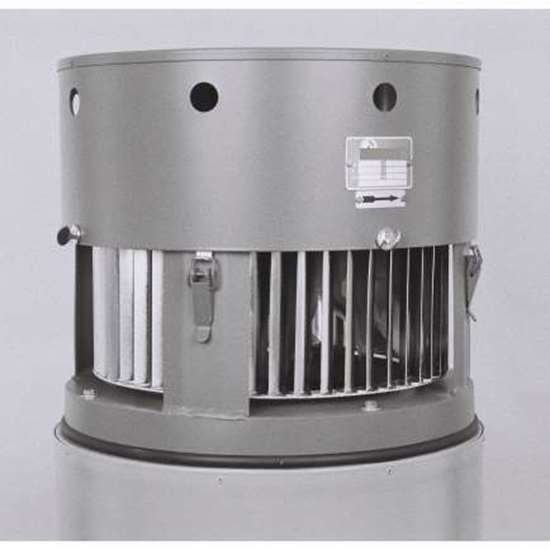 Image sur Ventilateur pour cheminée  chapeau HUT-RH52-4, 1400t/min, 230V en acier au chrome, ronde.