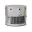 Image de Ventilateur de cheminée HR45-4, rond 400V. Version en acier chromé.