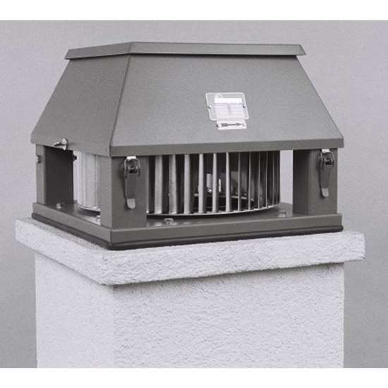 Immagine di Kaminventilator HF6-8 quadratisch, 400V. Ausführung in Kupfer.