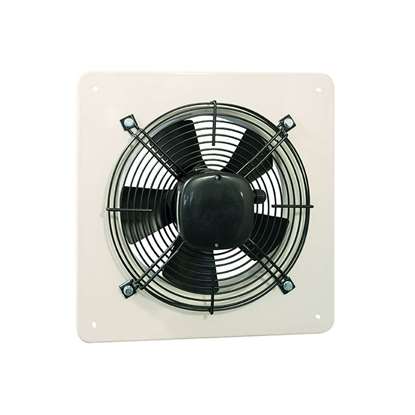 Immagine di Ventilatore di muro axiale AEQ 200-4, 230V/50Hz. Placca murale quadrata, 315x315mm.