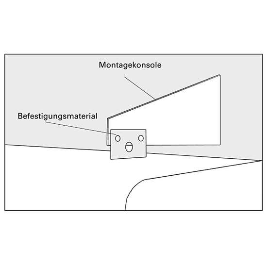 Image sur Montagekonsole f. Heizstrahler Elztrip 106/111/115 für Wandmontage.