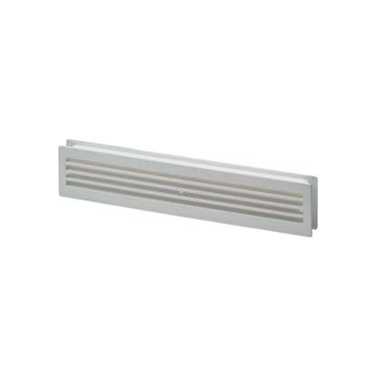 Image de Grille pour porte TGW 45 blanc MLK dimension extérieure 457x92mm, dimension intérieur 436x76mm.