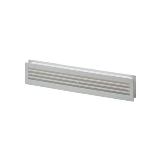 Image sur Grille pour porte TGW 45 blanc MLK dimension extérieure 457x92mm, dimension intérieur 436x76mm.