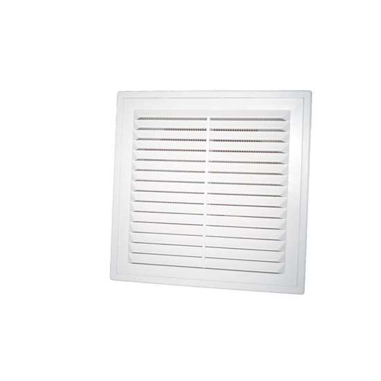 Bild von Kunststoff-Ventilationsgitter D/150 RW Classic 150x150mm Weiss mit Insektenschutzgitter.