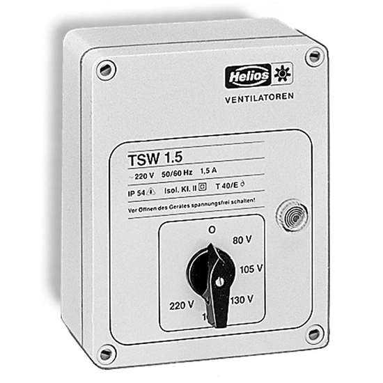 Image sur Régulateur trafo à 5 vitesses TSW 1.5 AP pour le règlement des ventilateurs 230V.