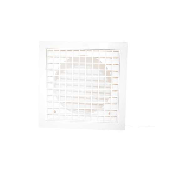 Image sur Grille de ventilation en plastique KLG100 blanc 140x140mm grille intérieur et extérieur.