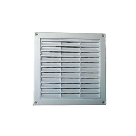 Griglia di ventilazione in plastica KLG125 bianca 162x162mm griglia interna  e esterna.