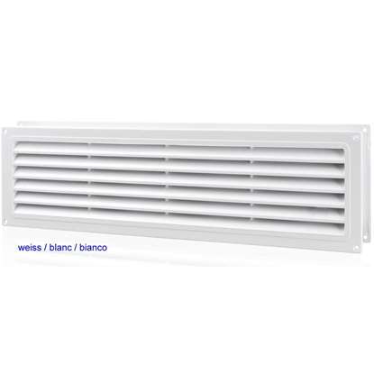 Image de MV 350/2 Grilles pour portes en plastique blanc (2 pièces) Dimension 368x130mm