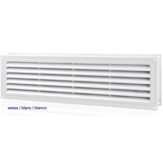 Image sur MV 350/2 Grilles pour portes en plastique blanc (2 pièces) Dimension 368x130mm