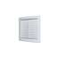 Image de Grille de ventilation en plastique 1515RC, 150x158 mm, blanc, avec moustiquaire.