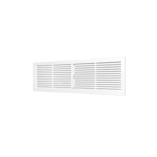 Immagine di Griglia di ventilazione in plastica 4513RP, 455x133 mm, bianco, senza zanzariera.