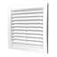 Image de Grille de ventilation en plastique 2020RRN, 200x200 mm, blanc, sans moustiquaire. (Outdoor).