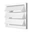 Image de Clapet de fermeture en plastique 2121K12.5F 150x150 mm, blanc. con Manchon