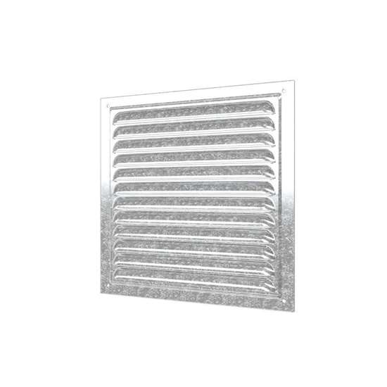 Image sur Grille de ventilation en métal 1212MC 125x125 mm, acier galvanisé, avec moustiquaire. (Outdoor)