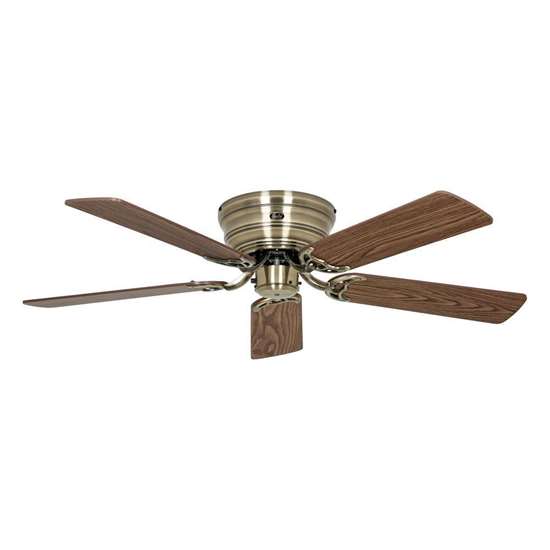 Bild von Deckenventilator für niedere Räume Flat III, Messing antik Ø 132cm. (Casafan)