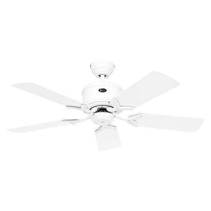 Immagine di Ventilatore da soffitto a risparmio energetico Eco Elements 103 WE, bianco Ø 103cm. Eliche bianco/grigio chiaro. Con telecomando. (Casafan)