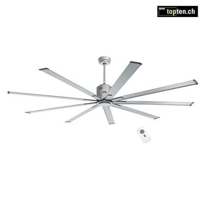 Image de Ventilateur de plafond Big Smooth Eco TS 223 blanc Ø 223.7 cm, avec télécommande
. Couleur d'hélices argent titane.