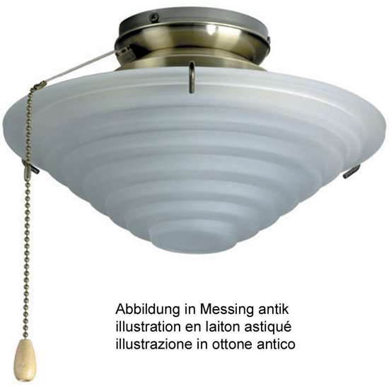 Immagine di Lampada Royal vetro a gradini ottone lucido.