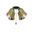 Image de Lampe Royal 4 spot métallique réglable laiton astiqué.