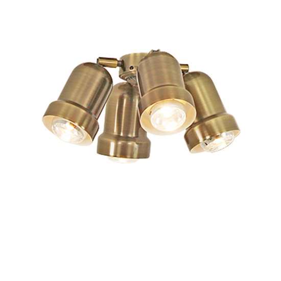 Image sur Lampe Royal 4 spot métallique réglable laiton antique pour Eco Elements.