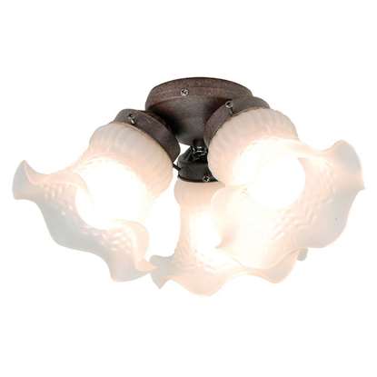 Immagine di Lampada Royal 3 vetri tulipani marrone antico per Eco Elements.