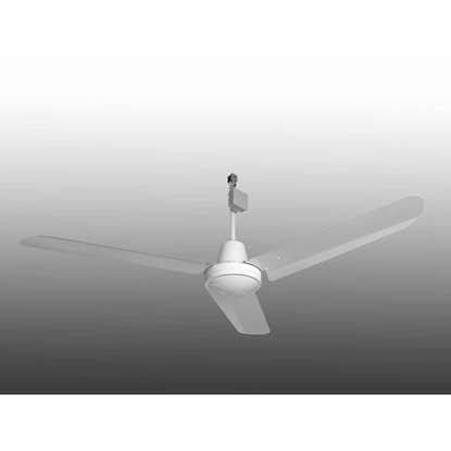 Immagine di Ventilatore da soffitto Industrie bianco, Ø 142 cm. 230V/50Hz, IP54 (altezza 44cm).