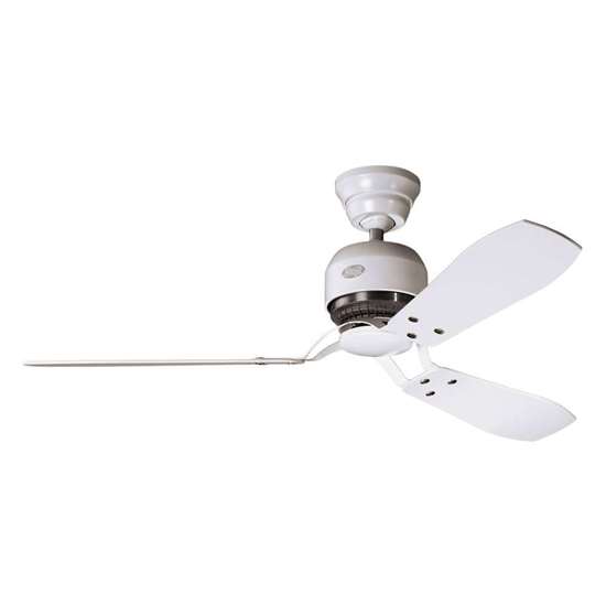 Image sur Ventilateur de plafond Hunter Industrie blanc Ø 132cm.