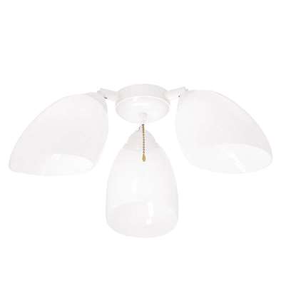 Image de Lampe (Hunter) Cased Glass blanc.