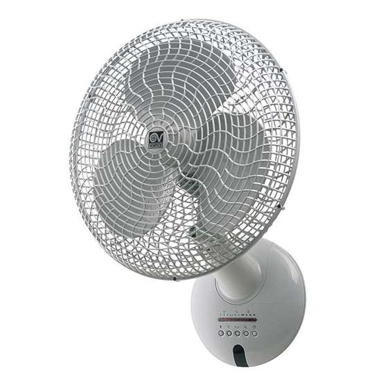 Immagine di Ventilatore da parete Gordon W30/12 grigio Ø 36.4 cm, con telecomando