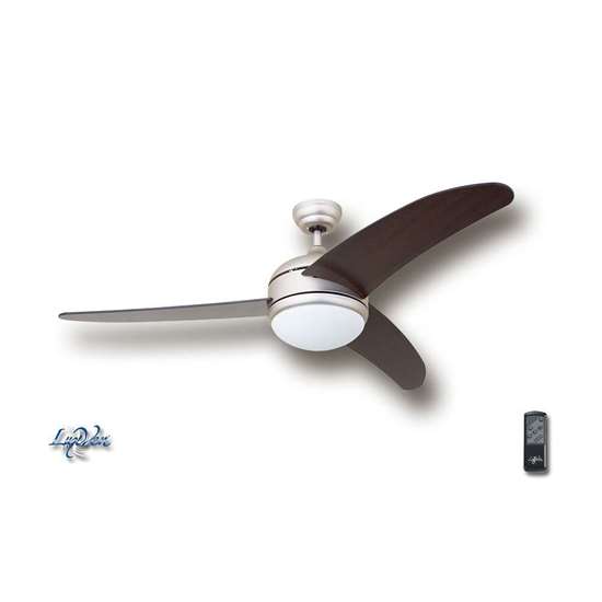 Bild von Deckenventilator Smart Chrom Matt / Wenge Ø 132 cm, mit Fernbedienung.