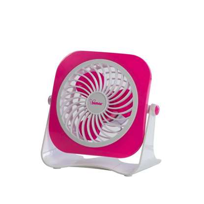 Image de Mini-Ventilateur de table VT14 fuchsia Ø 10cm avec connexion USB.