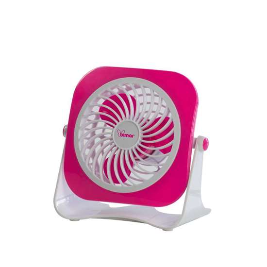 Image sur Mini-Ventilateur de table VT14 fuchsia Ø 10cm avec connexion USB.