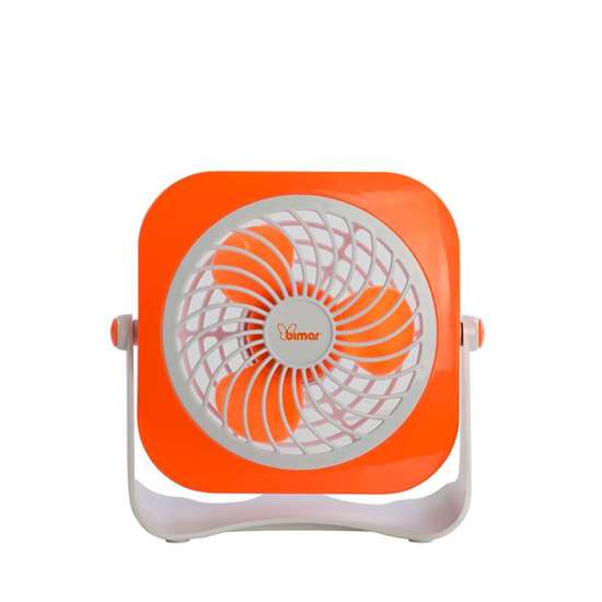 Immagine di Mini-Ventilatore di tavola VT14 arancione Ø 10cm con connessione USB.