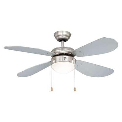 Image de Ventilateur de plafond aireRyder Classic Ø 107cm. Nickel satiné. Hélices argent.