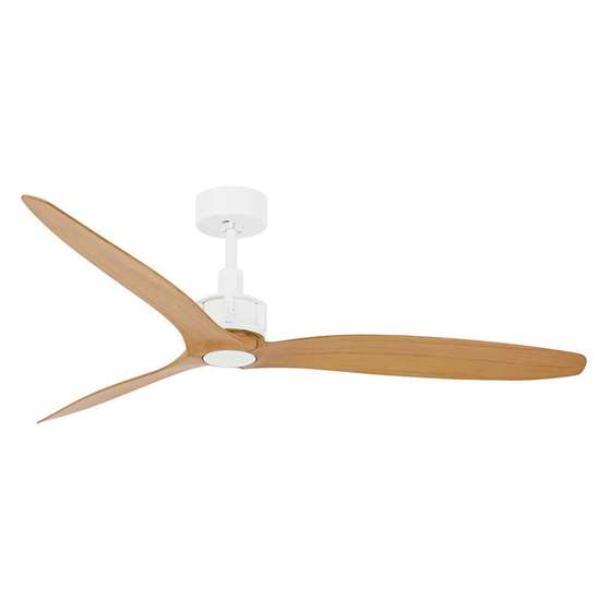 Bild von Deckenventilator Viceroy mit Fernbedienung (6 Stufen) - Marke: Lucci air - Gehäuse: Weiss, 3 Flügel in Teak - Durchmesser:132cm - DC-Motor 35W - Sommer/Winter Modus - Beacon Lighting.