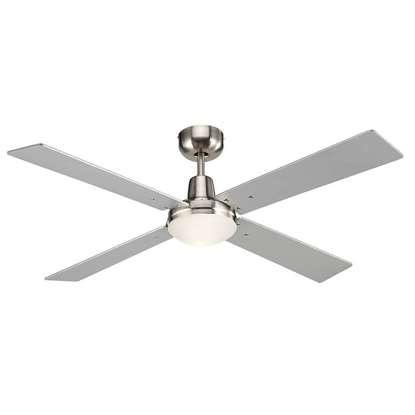 Immagine di Ventilatore da soffitto Airfusion Quest II Ø 132cm finish Brushed Chrome. (Regulatore a parete)