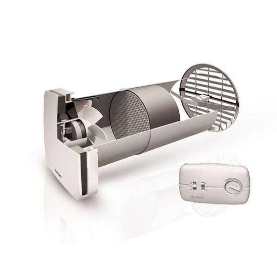 Image sur Kit Aspirvelo Air Ecocomfort. Unité de ventilation mono-pièce avec récupération de chaleur 100. Avec commande pour 4 unités.