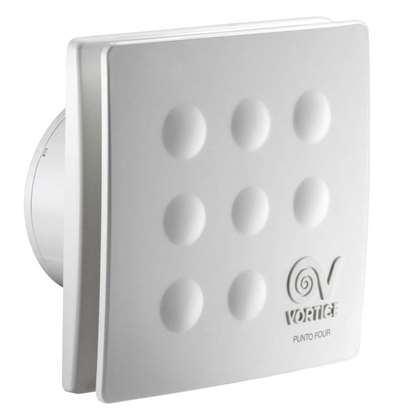 Image de Ventilateur pour salle de bain/WC Punto Four MFO 120. Avec clapet, sans temporisateur. (Vortice)