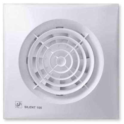 Image de Ventilateur pour salle de bain/WC SILENT 100 CZ. Sans temporisateur, avec clapet de fermeture. (Soler und Palau)