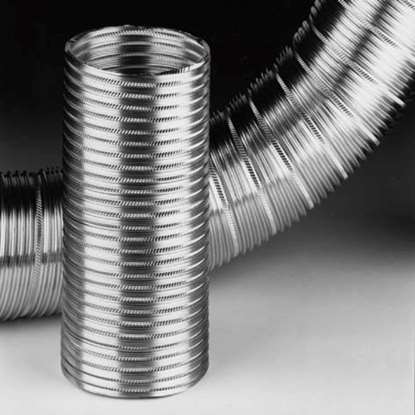 Immagine di Tubo in alluminio flessibile DSDA Ø 300mm. Lunghezza 1m. Temperatura del fluido max. 250 ° C.